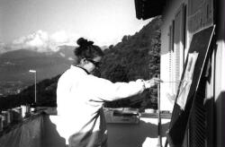 Xeidi vor den Schneebergen