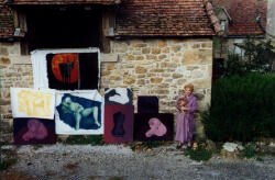 Mme. Jeanine mit Hundilein